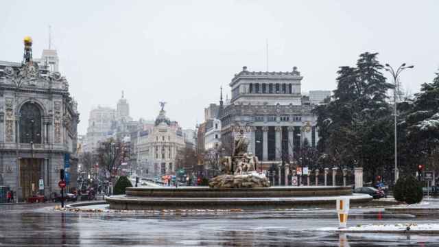 Imagen de Madrid un día de lluvia.