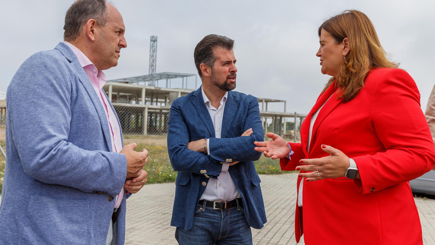 El dirigente socialista, Luis Tudanca, durante su visita a Segovia, este jueves.