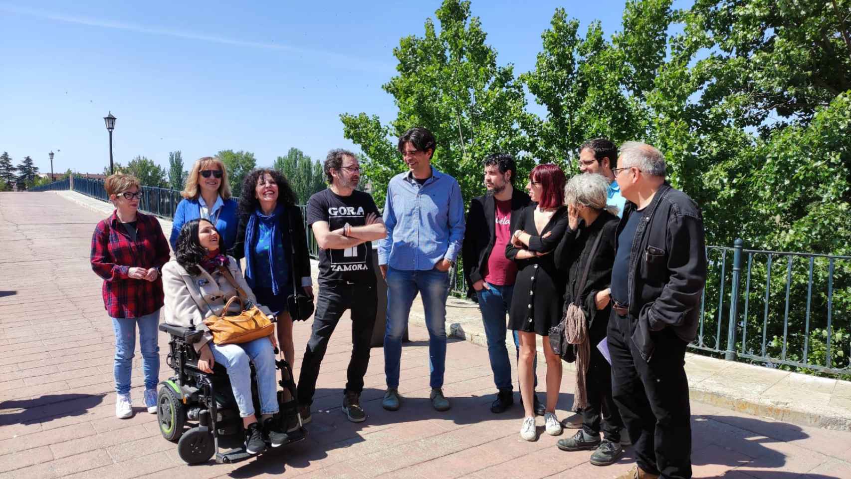 El coordinador de Izquierda Unida Castilla y León, Juan Gascón, visita Zamora para apoyar la candidatura de Francisco Guarido