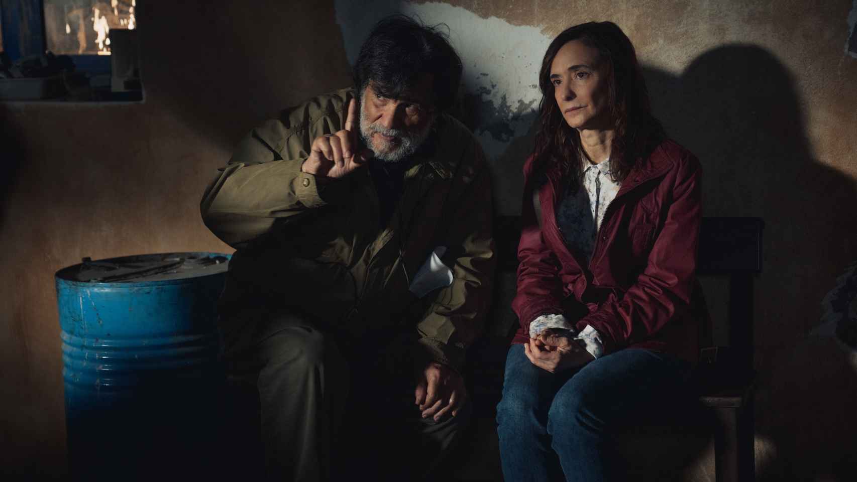 Víctor Erice y Ana Torrent en el rodaje de 'Cerrar los ojos'. Foto: Manolo Pavón