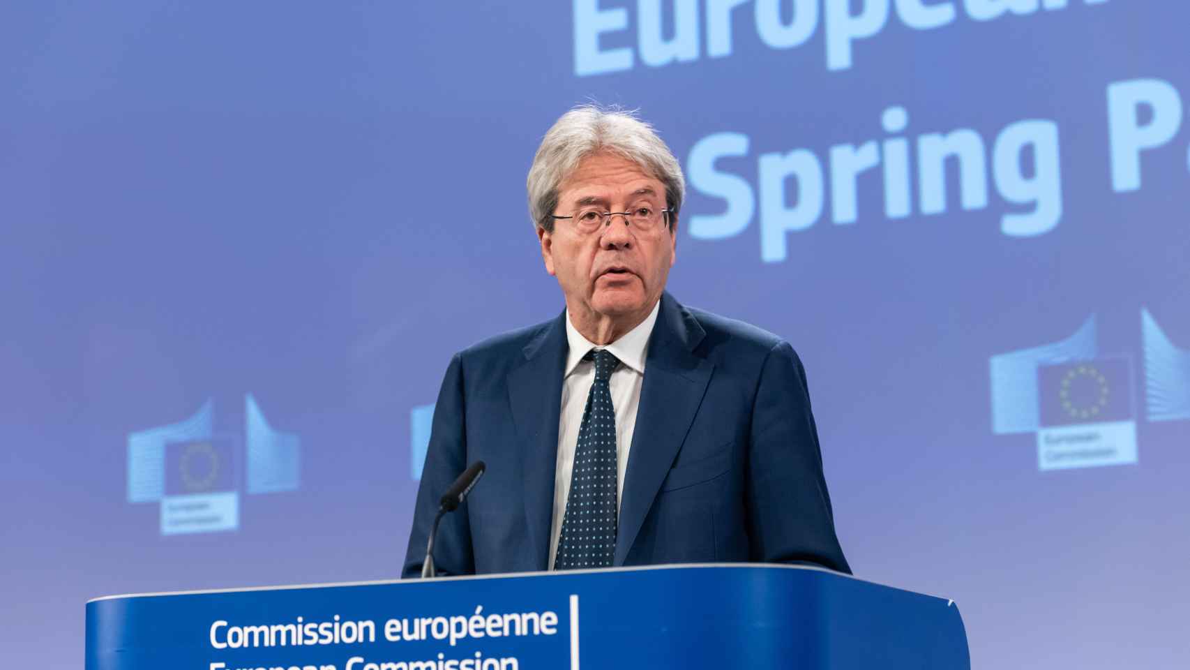 El comisario de Asuntos Económicos, Paolo Gentiloni, durante la presentación el pasado miércoles de los informes sobre las economías de la UE