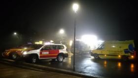 Ambulancias y guardia civil que intervinieron en el suceso