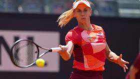 Lesia Tsurenko, durante un partido en el Masters 1000 de Roma.