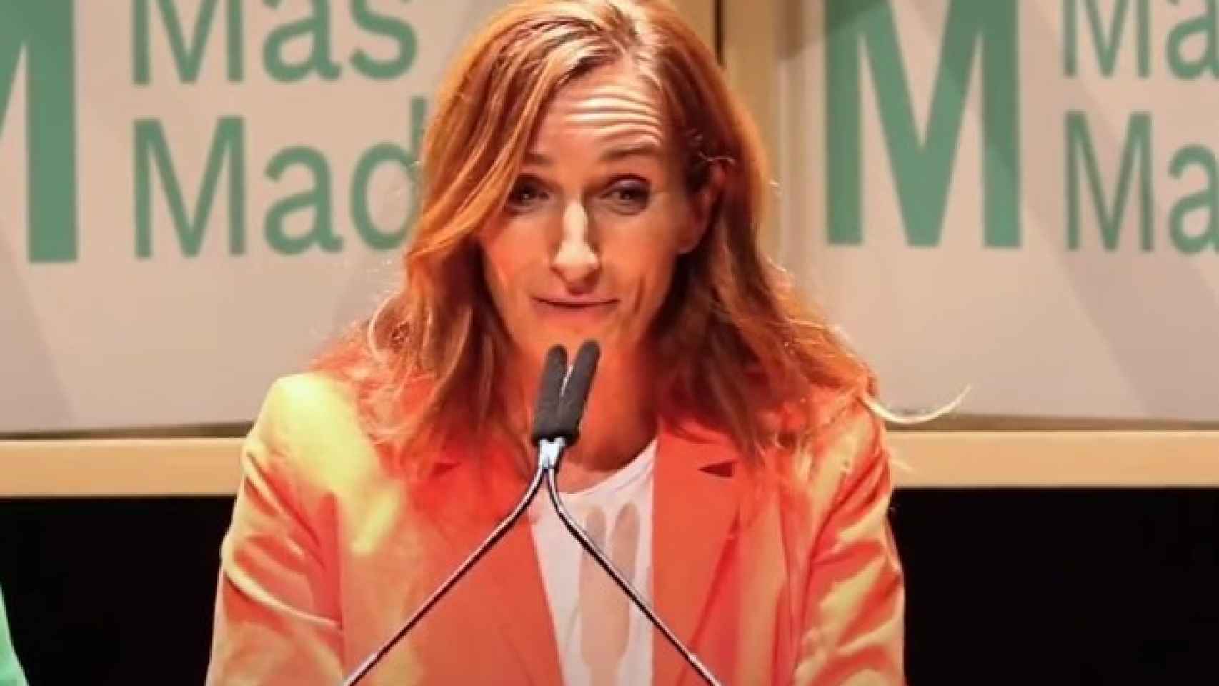 Mónica García, en el mitin de Alcorcón de este jueves.