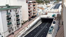 Paso soterrado de la avenida Beniardá, abierta ya al tráfico de emergencias.