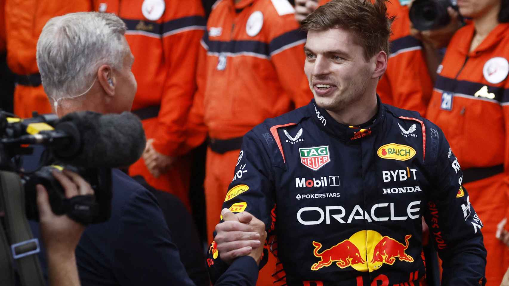 Max Verstappen, celebrando su victoria en el Gran Premio de Mónaco de la F1 2023