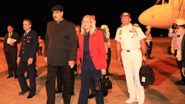 Nicolás Maduro a su llegada a Brasilia.