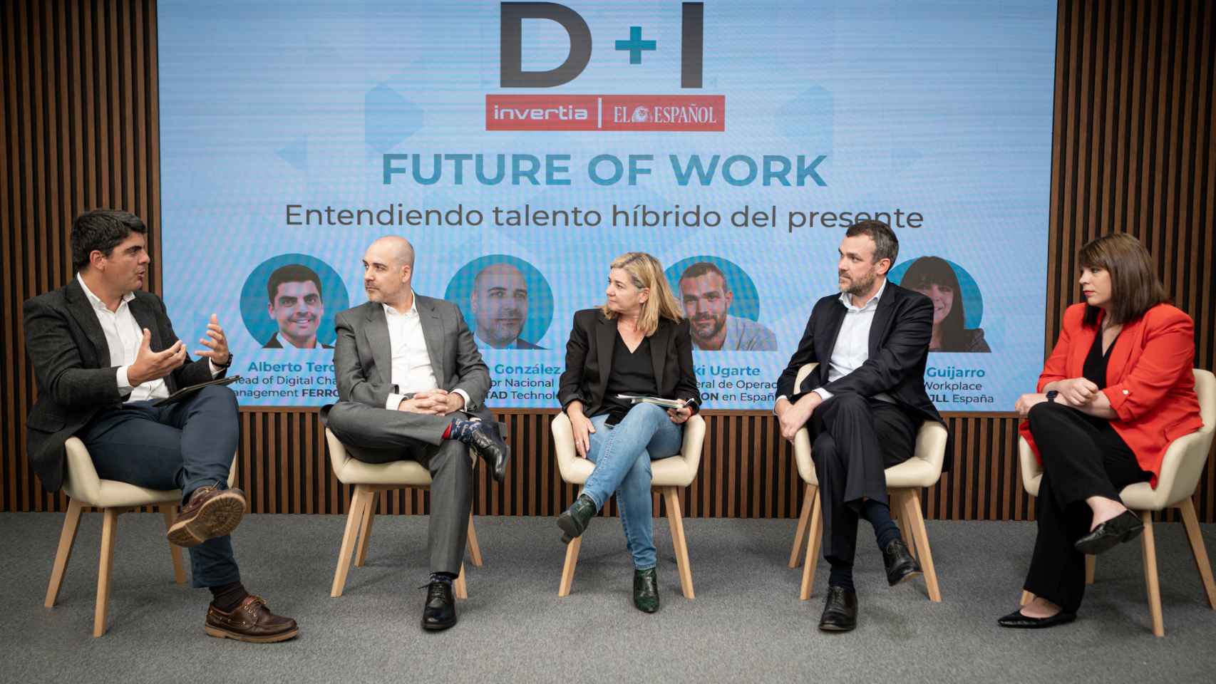 Un instante de la mesa redonda sobre el futuro del trabajo organizada por D+I - EL ESPAÑOL.