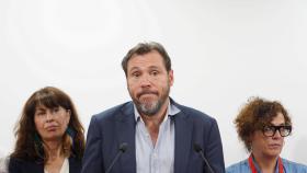 El candidato socialista a la alcaldía de Valladolid, Óscar Puente, tras el resultado electoral