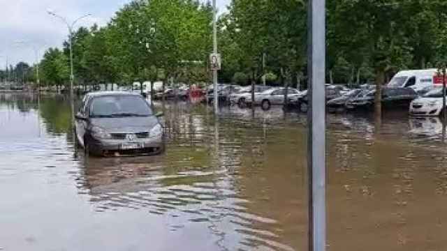 Inundaciones en Laguna de Duero por la fuerte tormenta de este lunes, 29 de mayo