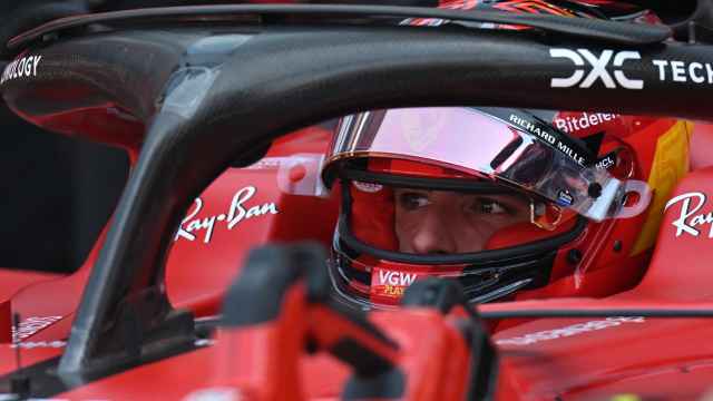 Carlos Sainz Jr. en su Ferrari, durante el Gran Premio de Mónaco de la F1 2023