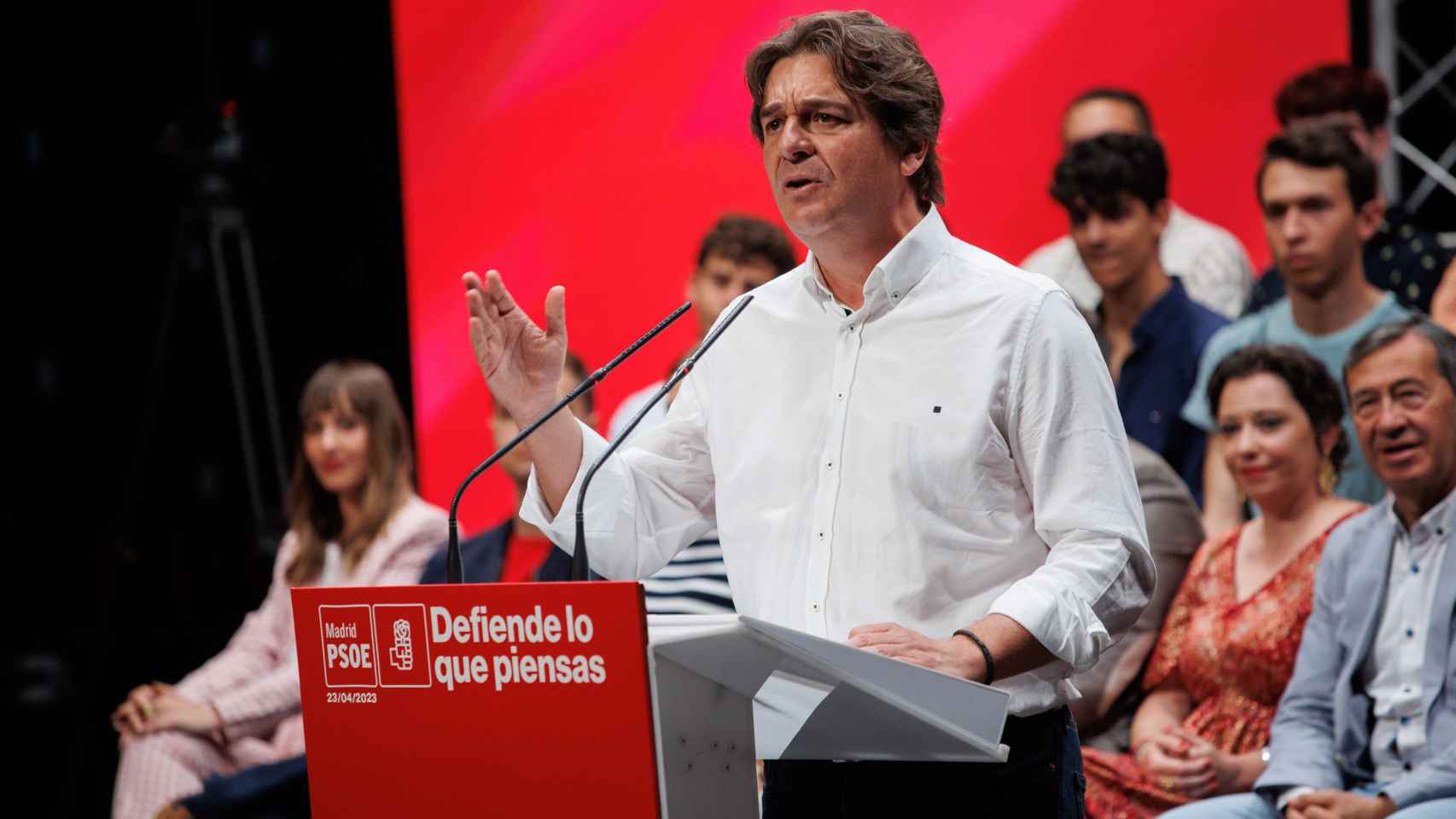 Francisco Javier Ayala durante un acto del PSOE