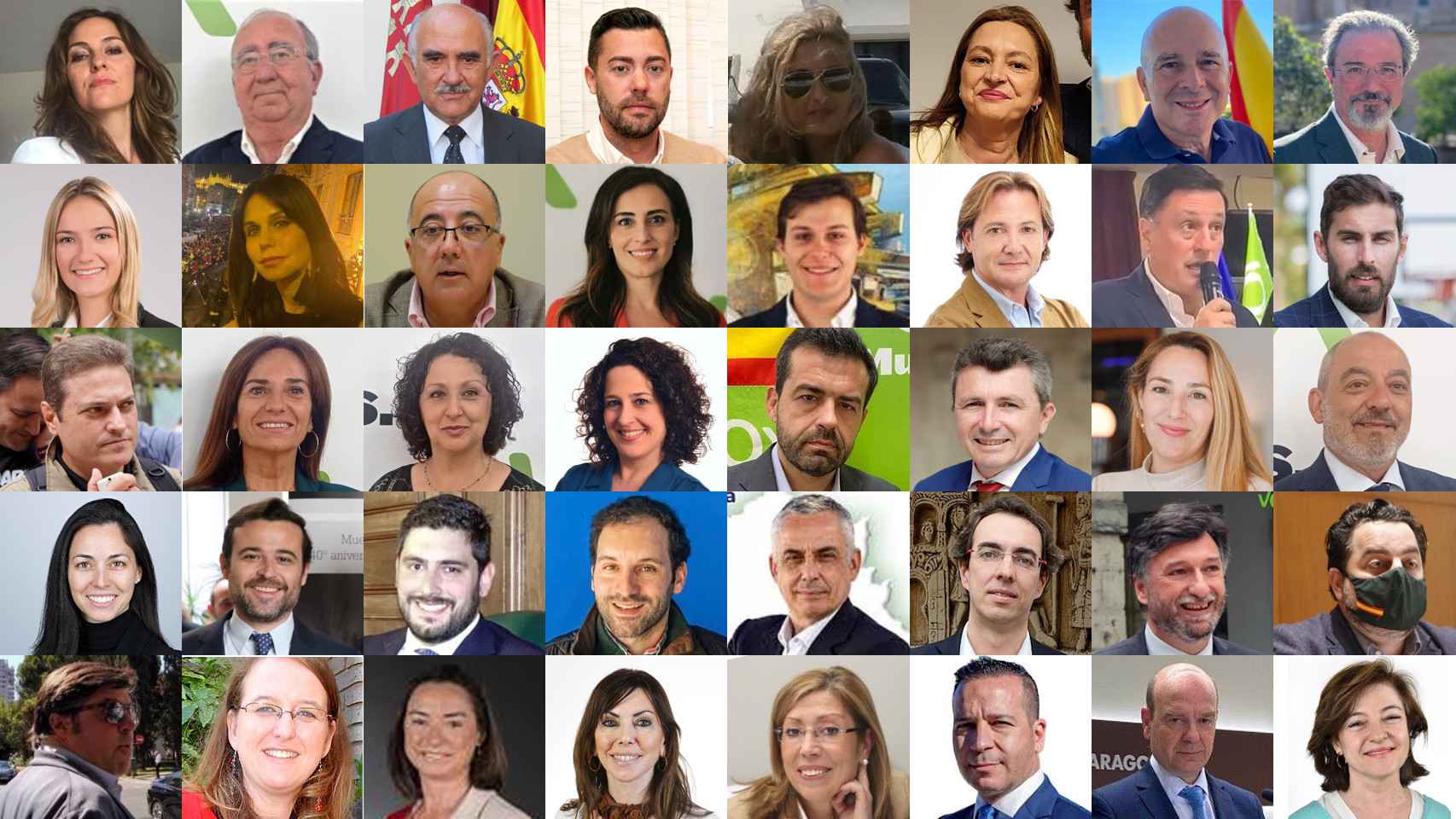 Todos los candidatos de Vox que han sido elegidos en las elecciones autonómicas del 28-M.