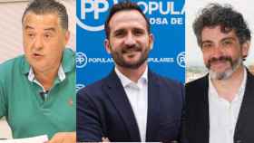 Javier Pérez, de UCIN; Manuel Sirvent, del PP y Fran Maciá, del PSOE.