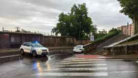 La Policía Local de Zamora cierra la calle Estación tras la tormenta