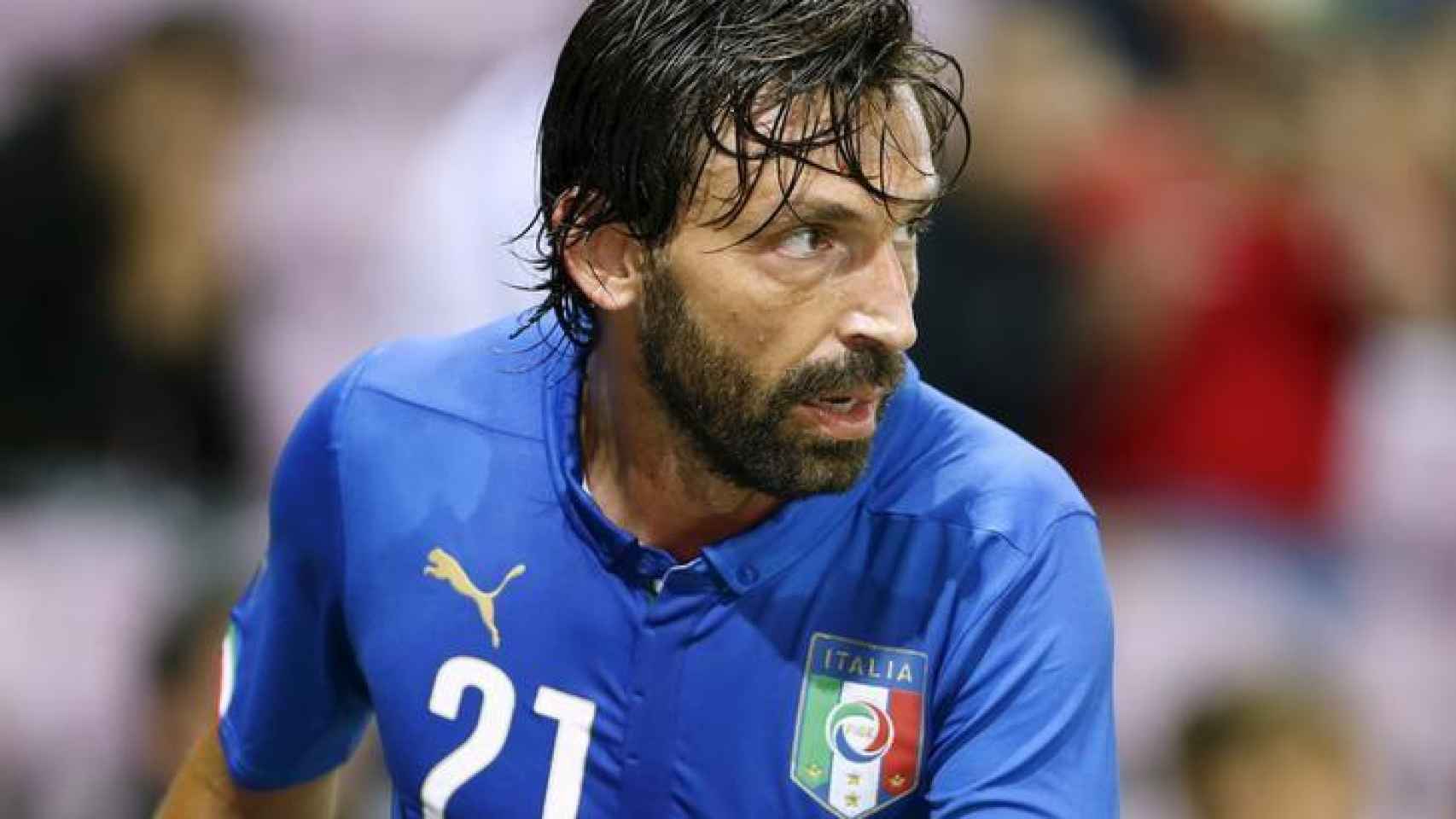 Andrea Pirlo, con la selección de Italia