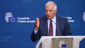 El jefe de la diplomacia de la UE, Josep Borrell, durante una rueda de prensa