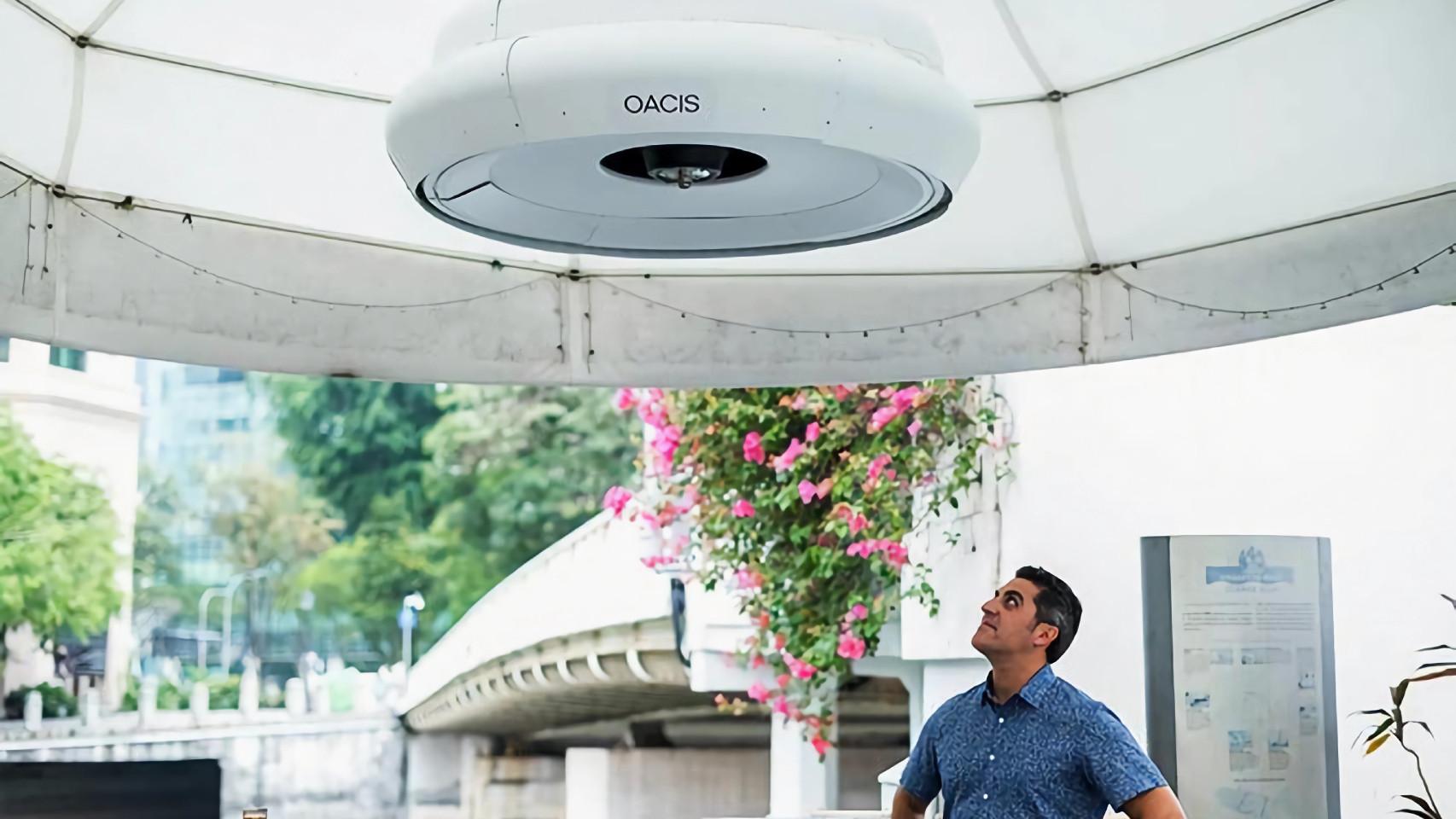 Uno de los ventiladores OACIS instalados en Singapur