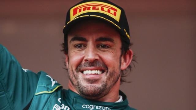 Fernando Alonso, en el podio del Gran Premio de Mónaco de la F1 2023