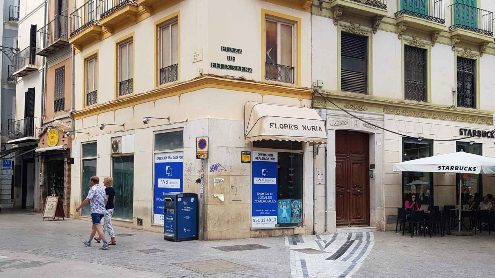 Local de la Plaza Félix Sáenz donde abrirá una pizzería.