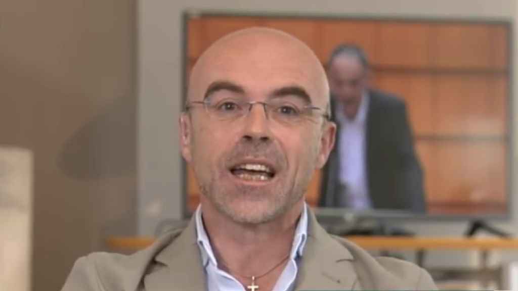 El portavoz político de Vox, Jorge Buxadé, este jueves en TVE.