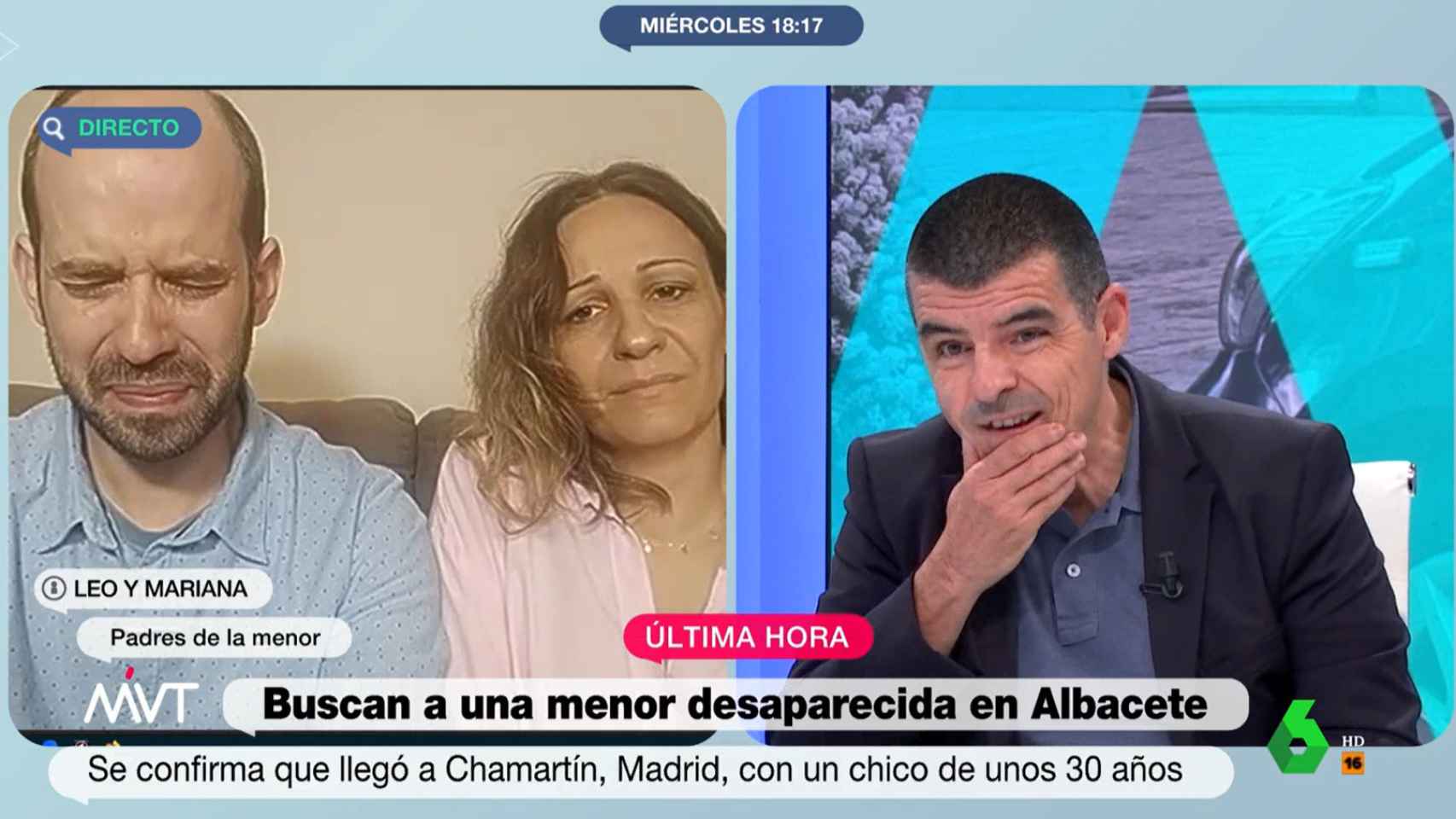 Manu Marlasca informa en 'Más vale tarde' sobre el paradero de María Victoria León.