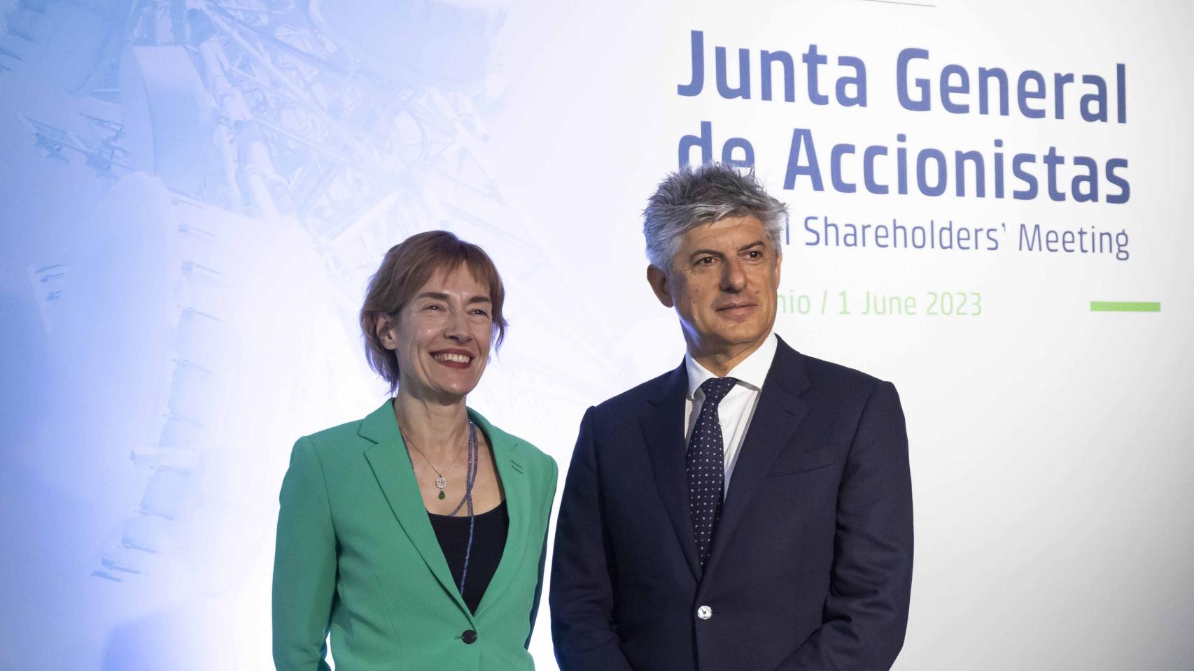 Anne Bouverot y Marco Patuano, presidenta y consejero delegado de Cellnex, respectivamente.