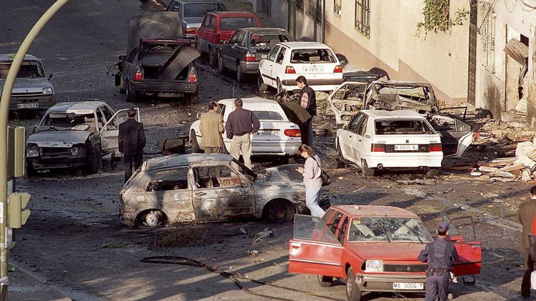 Imagen de archivo del atentado de ETA contra José María Aznar en el año 1995