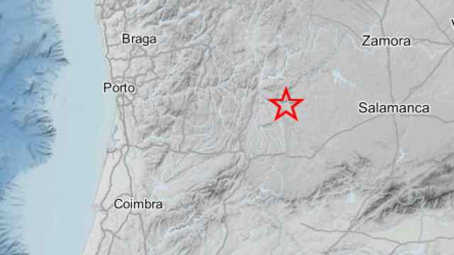 Epicentro del terremoto en Hinojosa de Duero