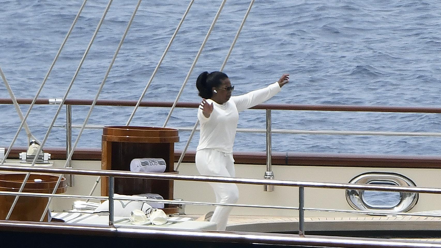 Oprah, a bordo del superyate Eos.