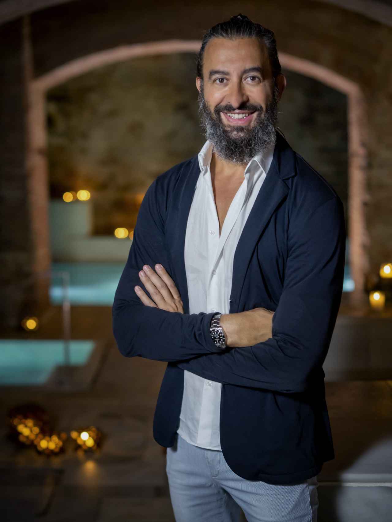 Armando Prados, en uno de los baños árabes que ha abierto su empresa por el mundo.