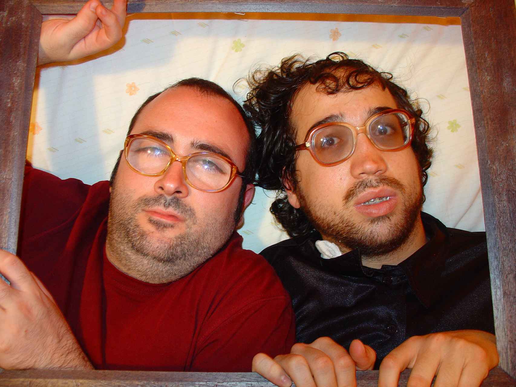 Carlos Areces y Aníbal Gómez, en 2006, durante los inicios de Ojete Calor en Villanueva de la Jara.