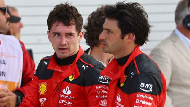Charles Leclerc y Carlos Sainz, tras el Gran Premio de Miami.