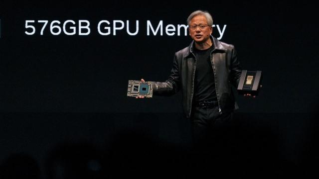 Jensen Huang, fundador y presidente de Nvidia, el pasado lunes en la feria Computex de Taipei (Taiwán).