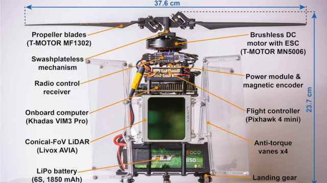 El dron PULSAR con sus principales componentes