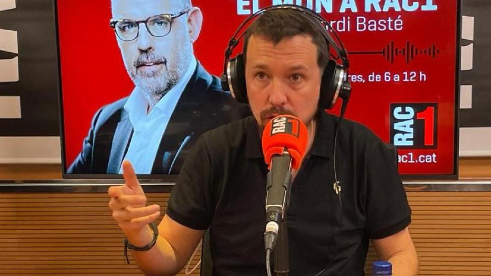 Pablo Iglesias este lunes durante su intervención en RAC1.