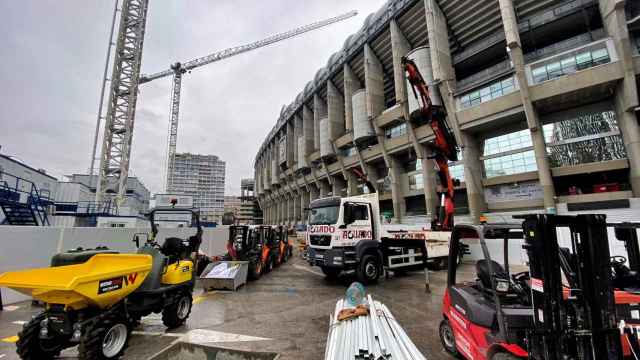 Las obras del estadio Santiago Bernabéu en 2020