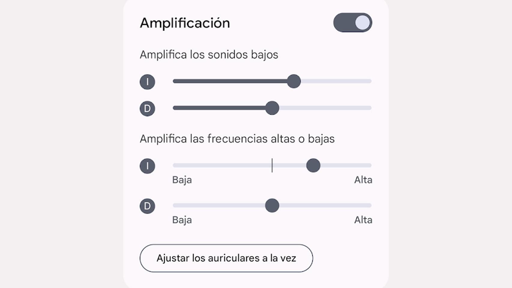 Sound Amplifier Settings