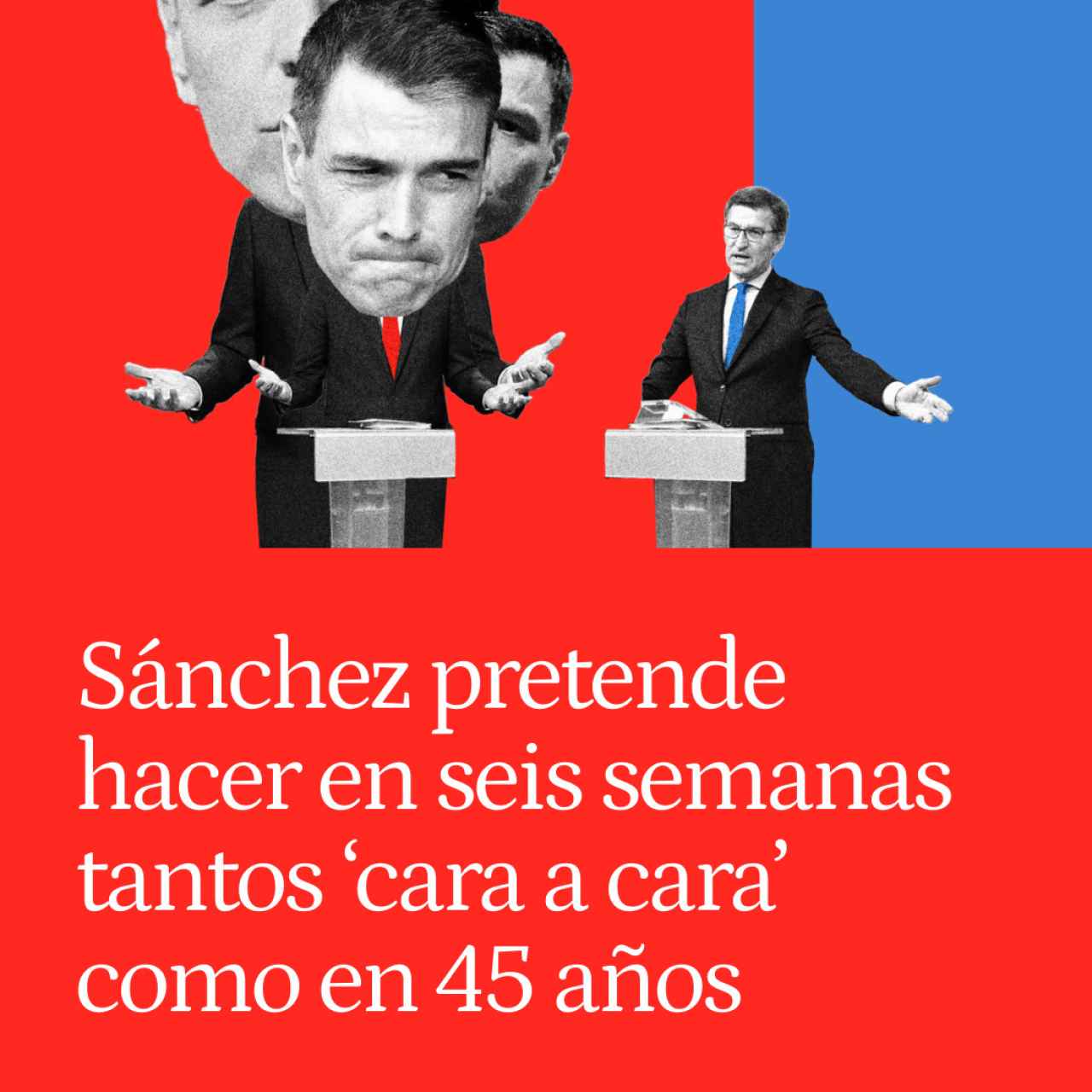 Sánchez pretende hacer en seis semanas tantos 'cara a cara' como en 45 años: en 2019 se los negó a Casado