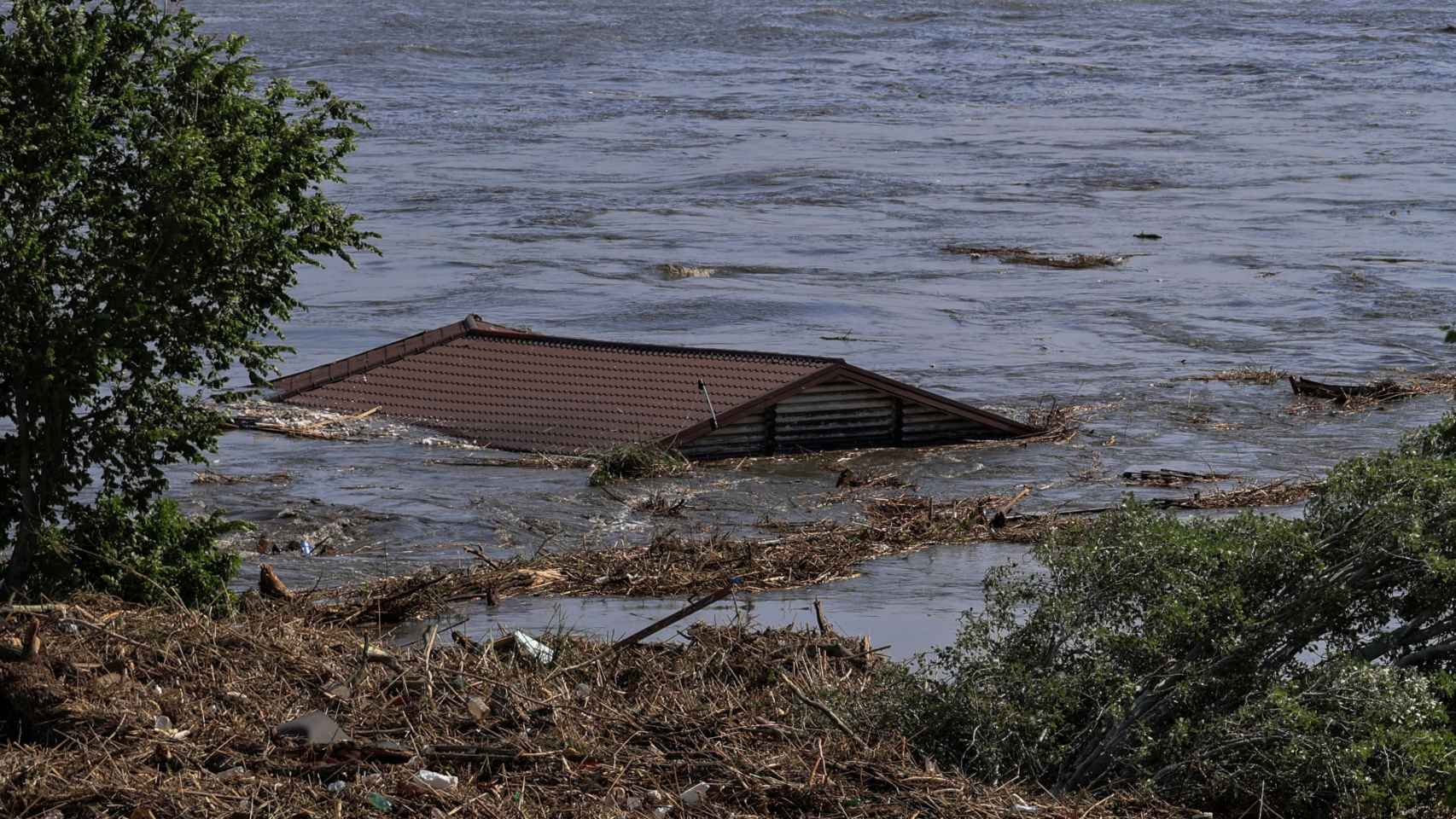 The collapse of the dam has flooded homes in nearby towns.