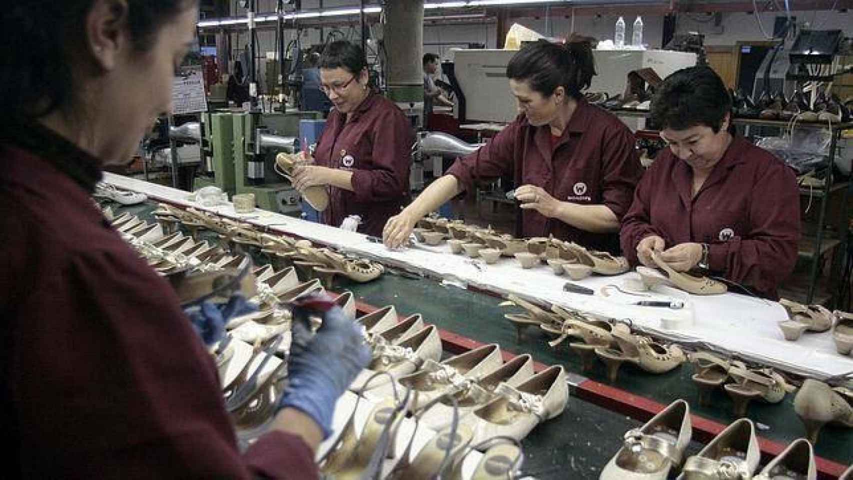 Trabajadoras del calzado en una imagen de archivo.