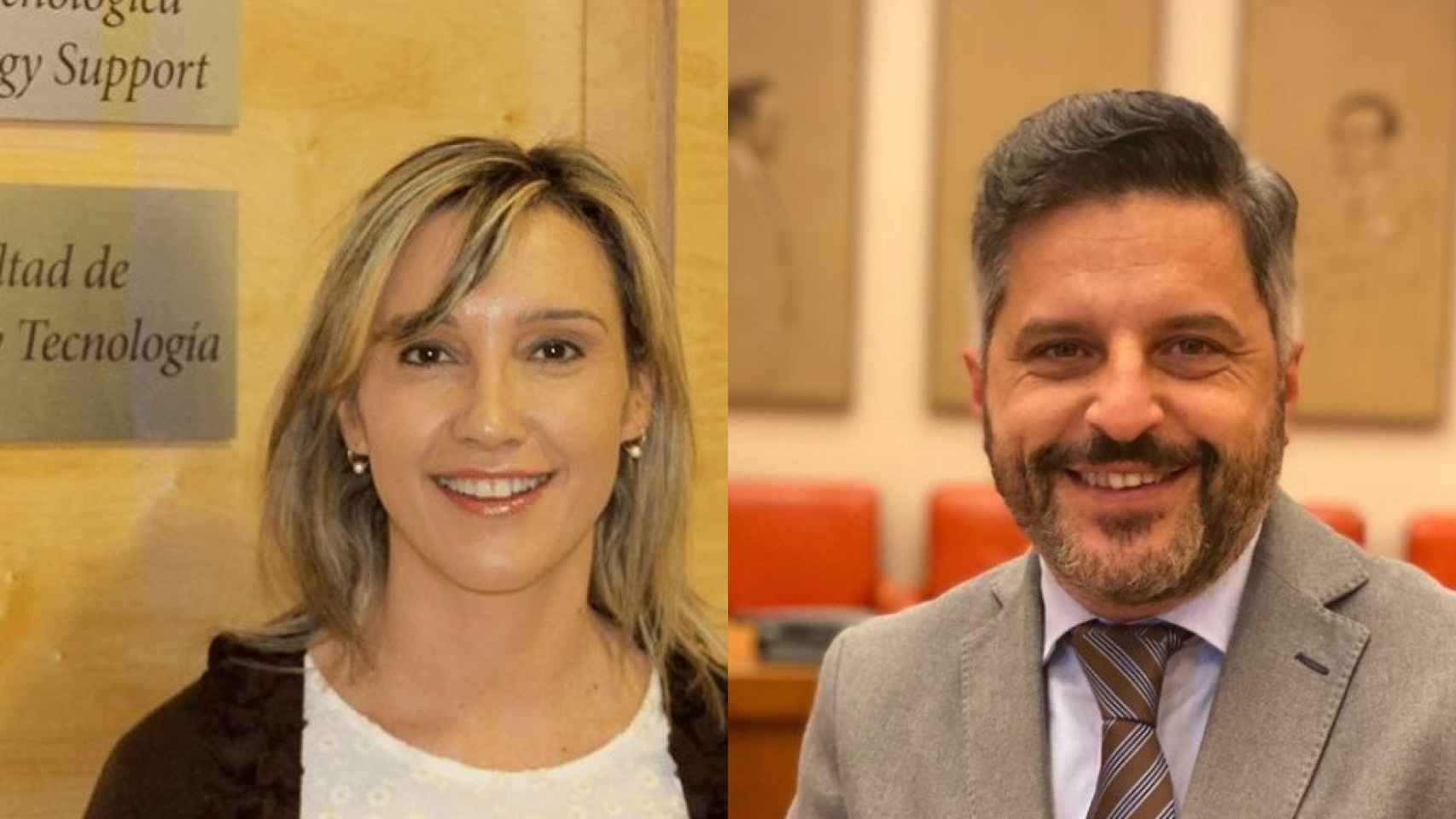 Los candidatos del PSOE al Congreso por Valladolid Luisa Sanz y Julio del Valle.