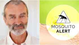 Fernando Simón y el logo de 'Mosquito Alert'