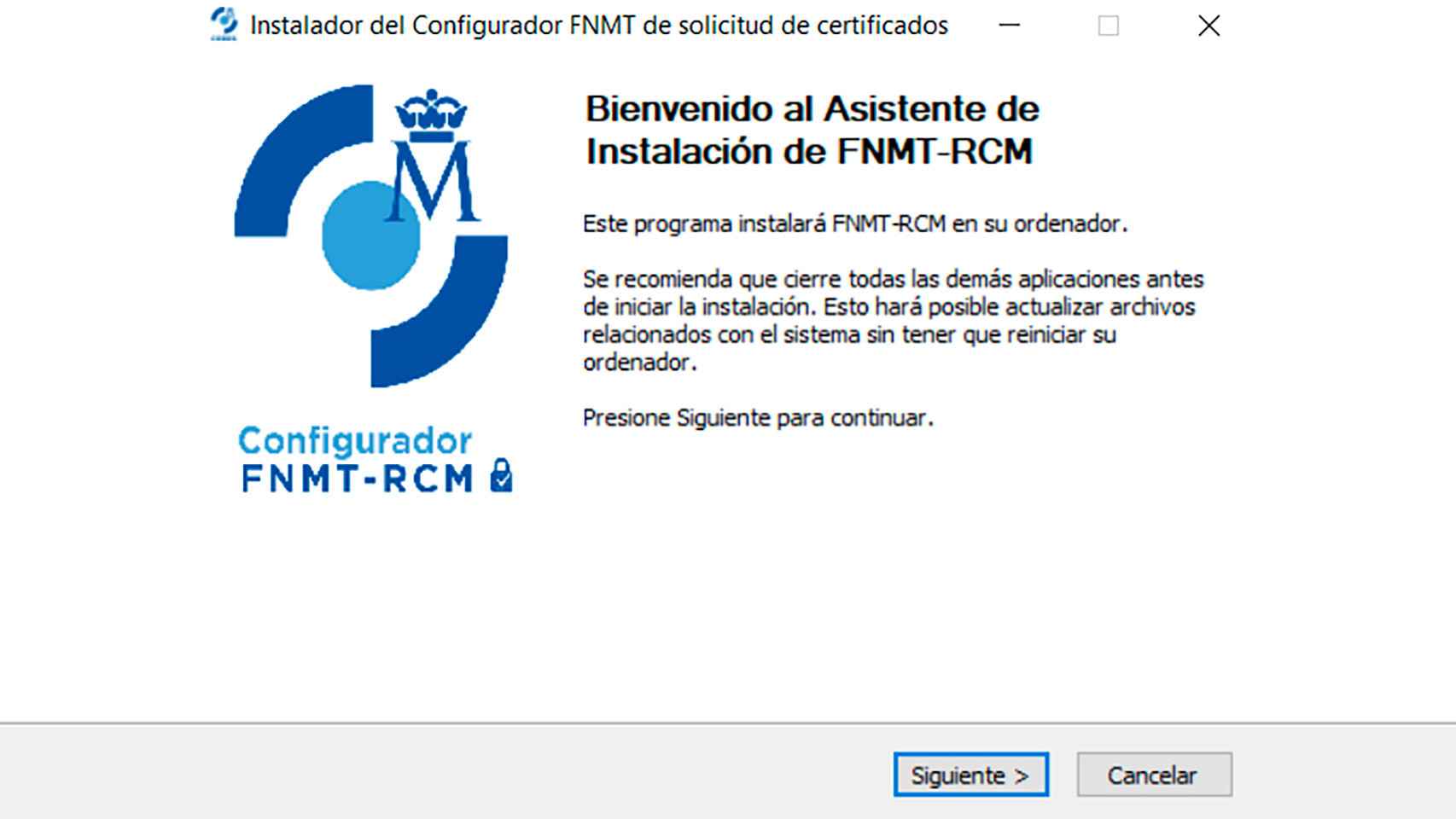 Se instala FNMT - RCM