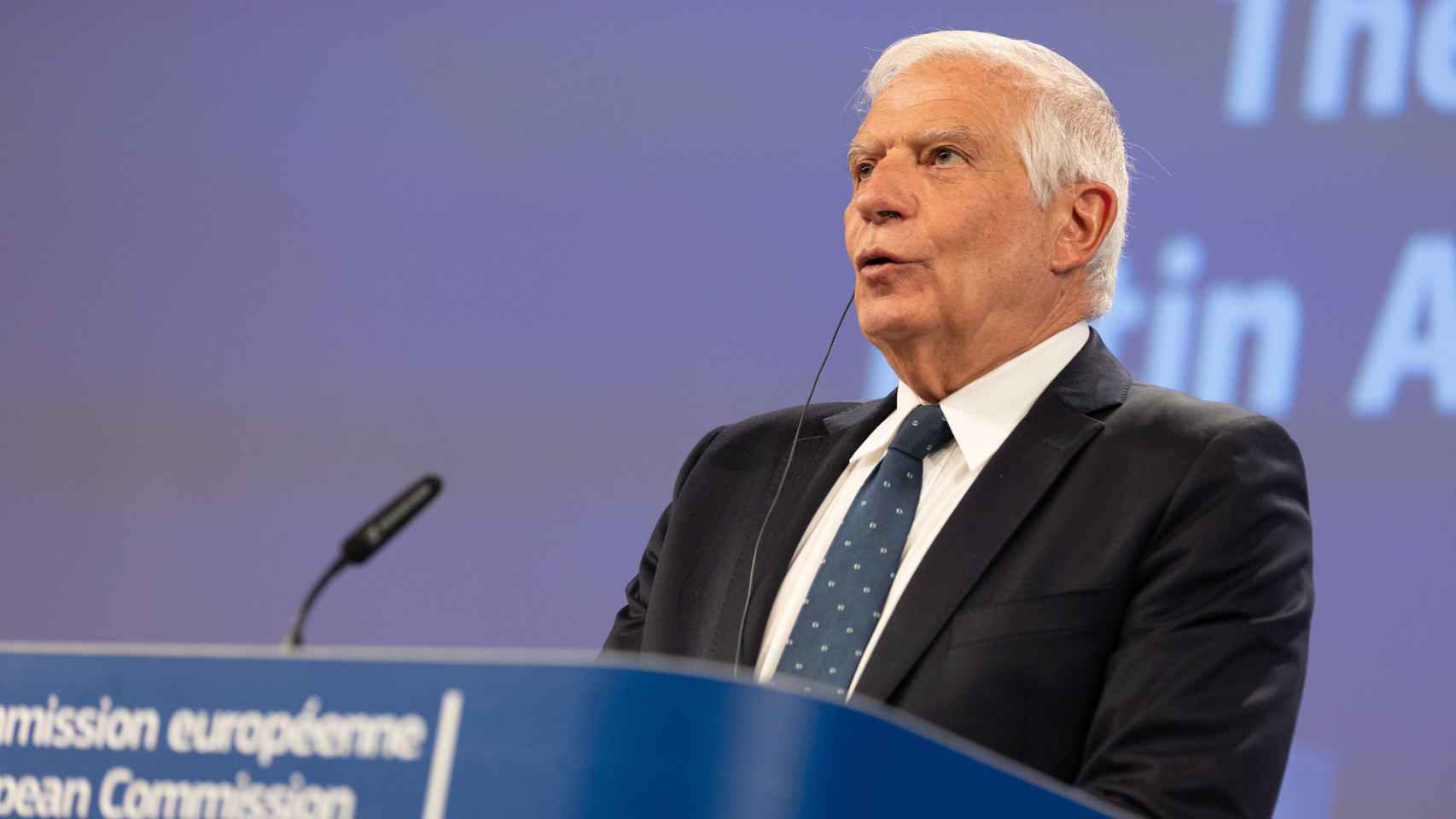 Josep Borrell, durante la rueda de prensa de este miércoles en Bruselas