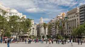 Una plaza de Valencia en una imagen reciente.