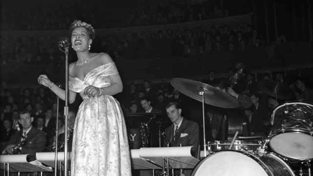 Billie Holiday en el  Albert Hall, Inglaterra, 1954.