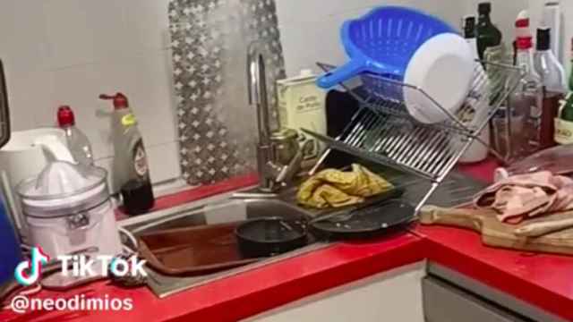 Un rincón de la cocina que se ha hecho viral en los vídeos.