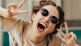 Una mujer feliz.