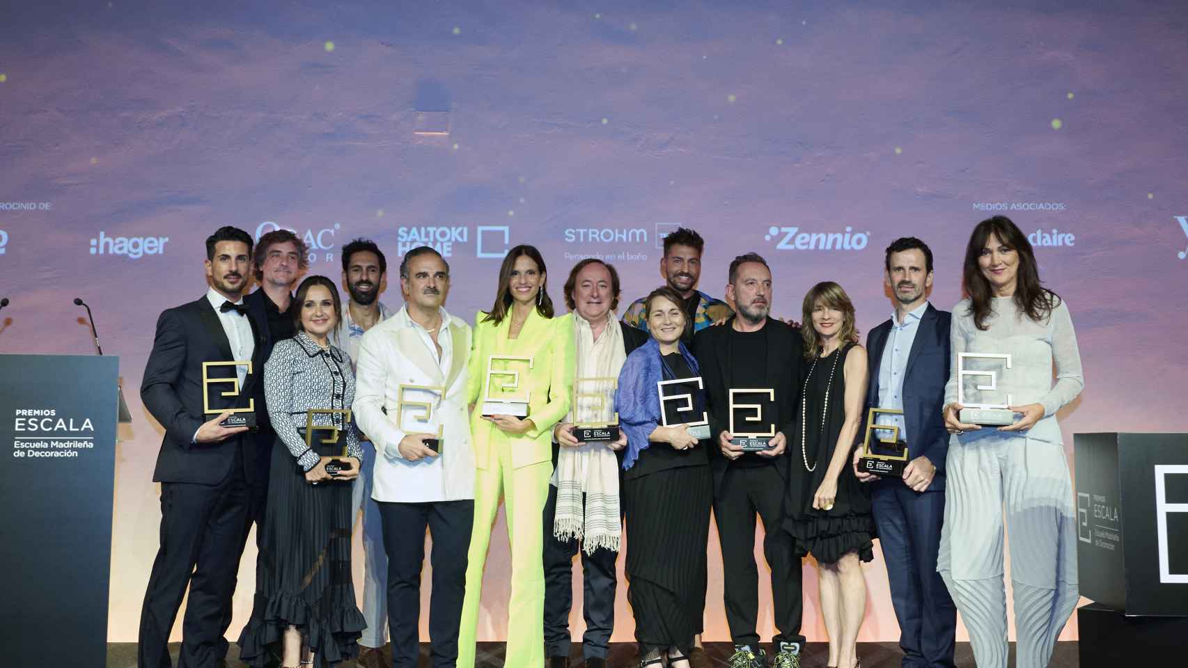 Los premiados en la primera edición de los Premios Escala de Interiorismo.
